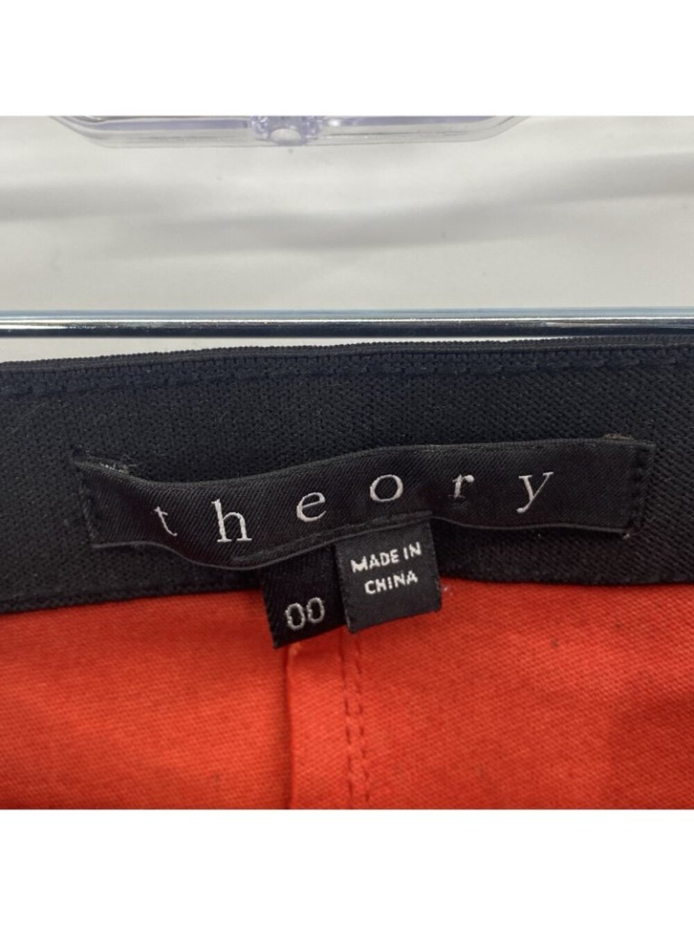 Theory Women’s Size 00 Red Ima Maximus lambskin leather pants Pull On - Picture 5 of 16